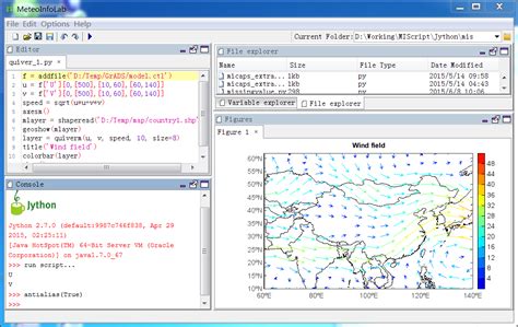 MeteoInfoLab脚本示例风场矢量图 yaqiang 博客园