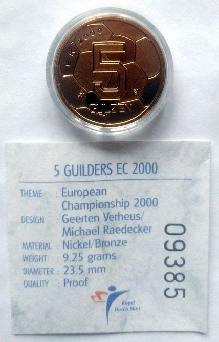 5 Gulden Beatrix European Football Championship Netherlands Numista