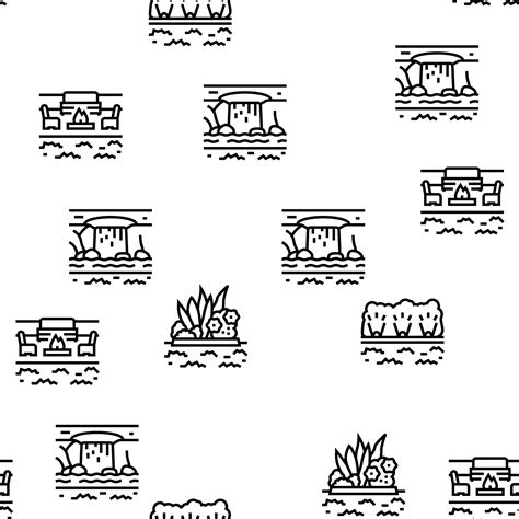 Landscape Design And Accessories Vector Seamless Pattern 18777391 ...