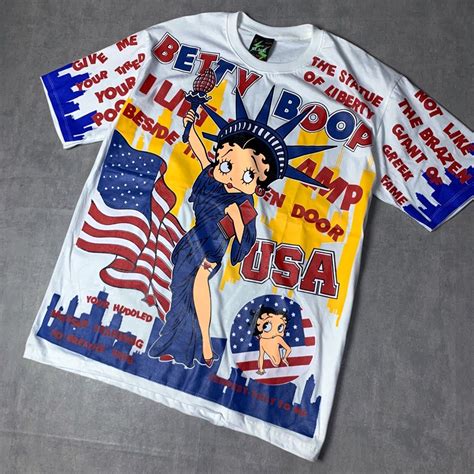 Betty Boop Liberty Aop All Over Print Bootleg Fesyen Pria Pakaian