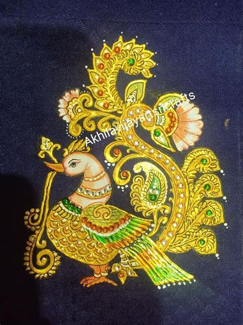 Pin By Sheela Murthy On Blouse Designs Fabric Painting Saree