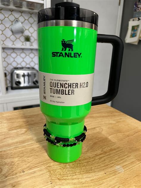 Neon Green Stanley Bracelets Tumbler Bracelets Boot Topper Charm