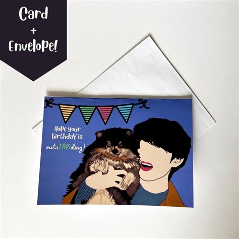 Bts V Taehyung And Yeontan Birthday Card Birthday Card Kpop Etsy