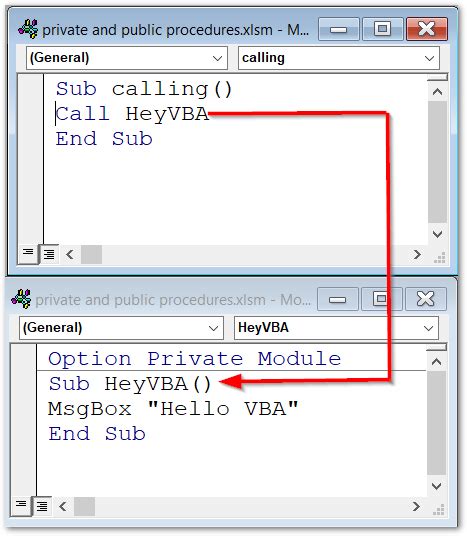 Private And Public Procedures In Vba Excel Unlocked