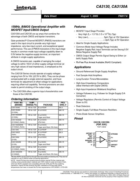 Ca Ez Bimos Operational Amplifier Schematic Pinout Off