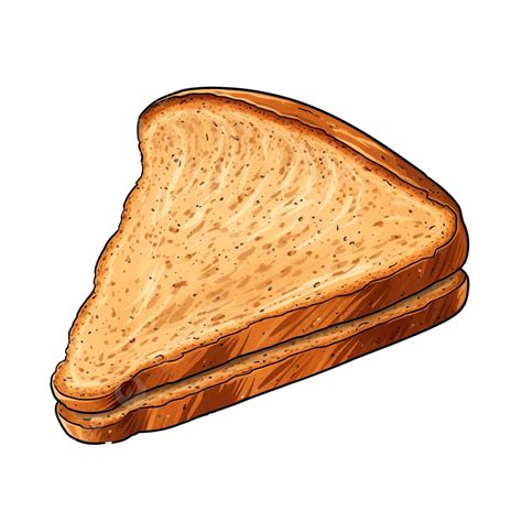 Ilustración De Una Rebanada De Pan Triangular Png Pan De Molde