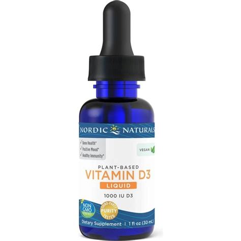 Vegan Vitamin D3 1000 IU Liquid 30 Ml Nordic Naturals VitalAbo