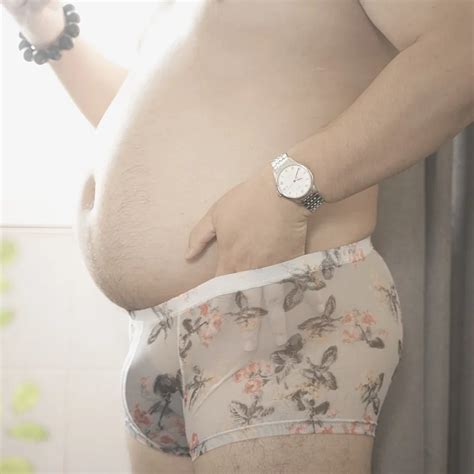 Boxers masculinos cuecas respiráveis sexy lingerie impressão plus size