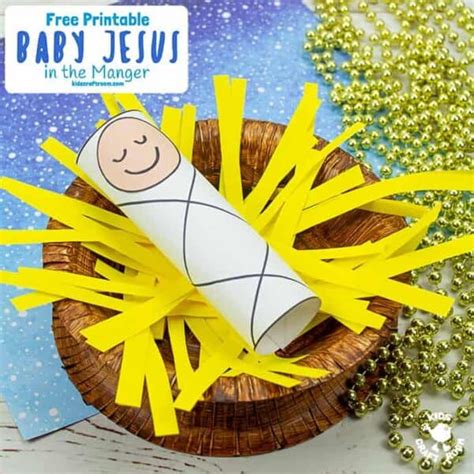 Baby Jesus In A Manger Craft With Printable Kids Craft Room