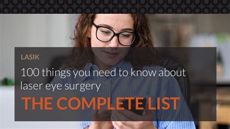 100 things you need to know about laser eye surgery (The complete list)