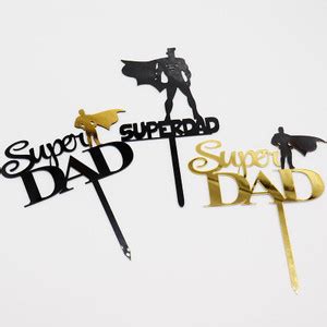 Jual New Acrylic Super Dad Happy Birthday Cake Topper Father S Day