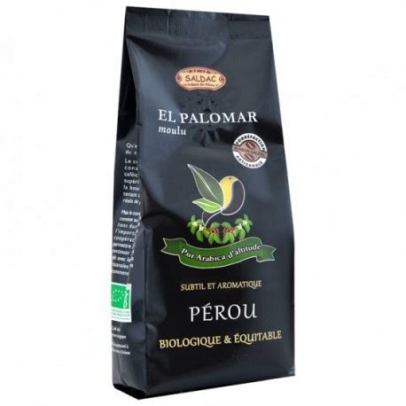 Café El Palomar moulu Pérou bio équitable 250g Saldac Coop La Meute