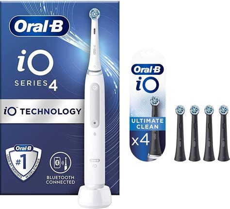 Oral B Io4 White And Io Ultimate Clean Electric Toothbrush Head