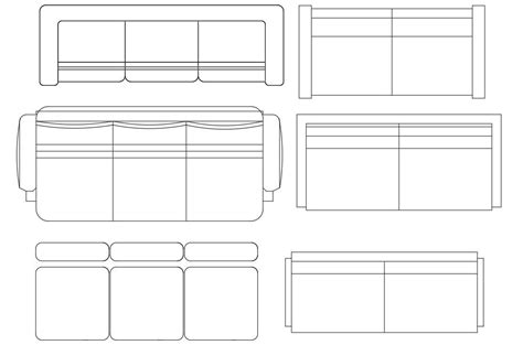 Free Furniture Cad Blocks Of Sofa Set Drawing Cadbull