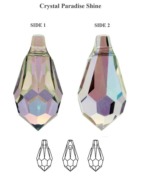 Genuine Swarovski 6000 Teardrop Crystals Pendants Many Sizes And Colors Ebay