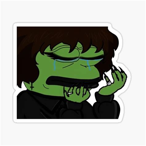 Goth Sad Pepe Gothic Meme Sticker For Sale By Asamart Redbubble