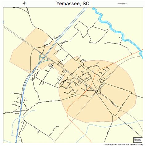 Yemassee South Carolina Street Map 4579450