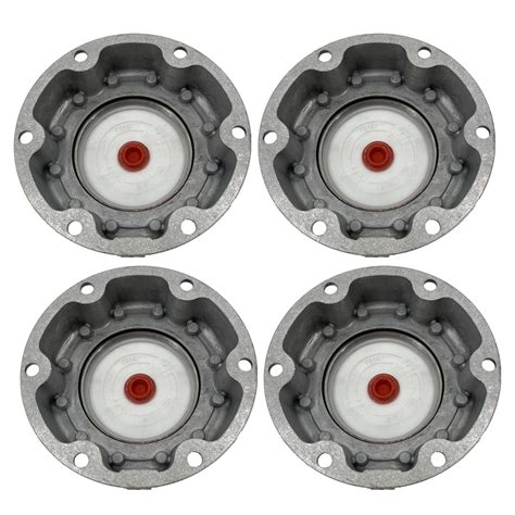 4x 343 4249 Aluminum Hub Cap For Steer Axle Replaces Stemco