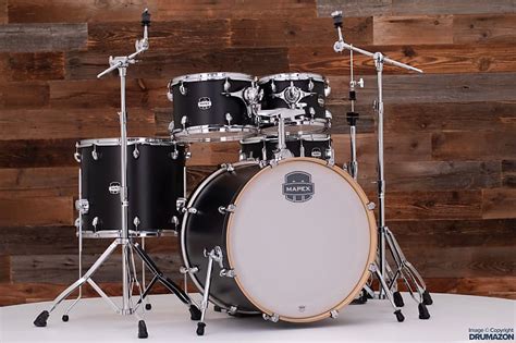 MAPEX MARS MAPLE 5 PIECE DRUM KIT MATTE BLACK Reverb