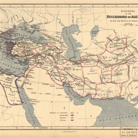 Carte Des Royaumes Issus Du Partage De Lempire Dalexandre Le Grand En