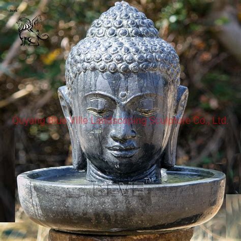 Blve Natural Stone Garden Buddha Statue Water Fountain Large Marble