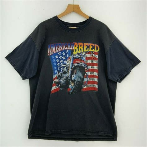 The Breed Motorcycle Club American Flag Vintage Black T Shirt Etsy Canada