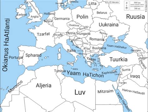 Middle East Map Bodies Of Water