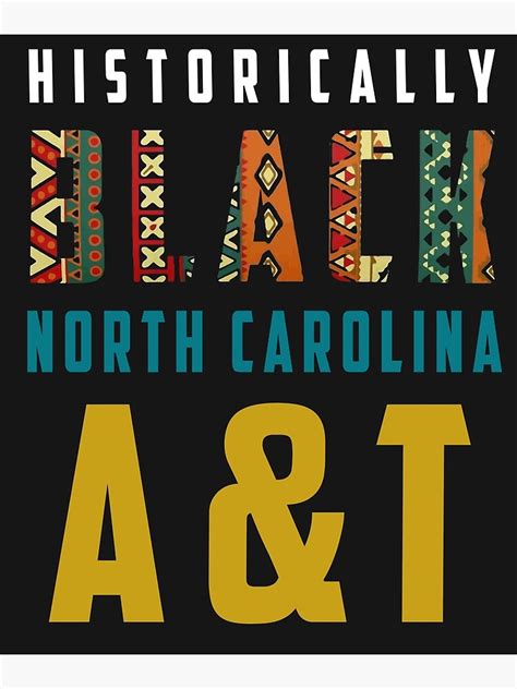 "NC HBCU North Carolina AT" Poster by SLWprints | Redbubble