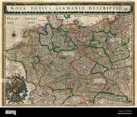 Map of Germany, 17th century Stock Photo - Alamy