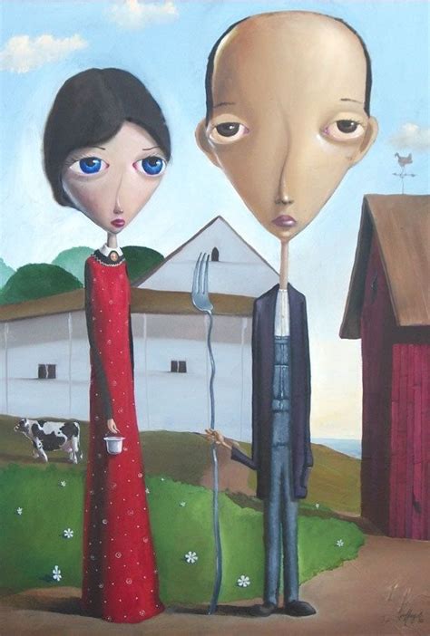 Geoffrey Gersten American Gothic Painting American Gothic House