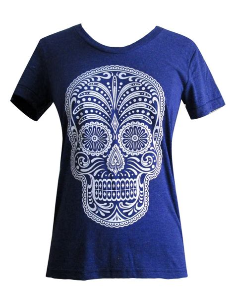 Sugar Skull T Shirt V Neck