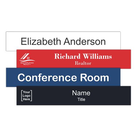 12x2 Office Name Plate Signs Engraved Plastic Nap Nameplates