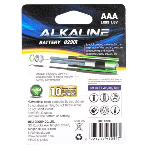 Deli Alkaline Battery Aaa Lr Pcs Blue Value Co South Africa