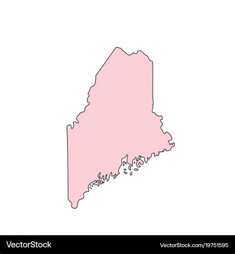 State Of Maine Map Outline