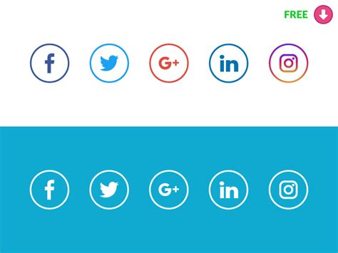 Free Social Media Icons By Ravindra Kathe ~ Epicpxls