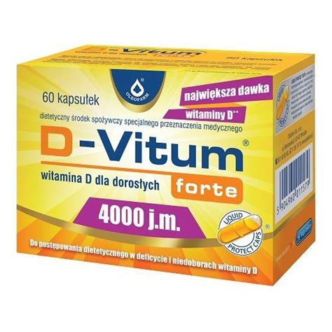 D VITUM FORTE WITAMINA D 4000 j m 60 kapsułek cena i opinie