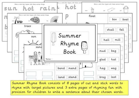 Summer Rhyme Book | Teaching Resources