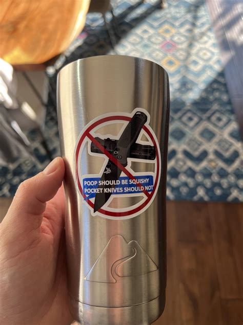 The perfect sticker for my tumbler : r/knifeclub