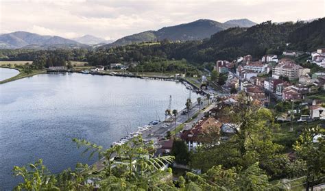 Aerial View Of The Bay And Town Of San Esteban De Pravia In Asturias