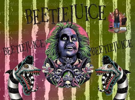 Beetlejuice Horror Tumbler Png Sublimation Etsy