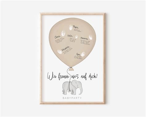 G Stebuch Poster Babyparty Elefant Etsy De