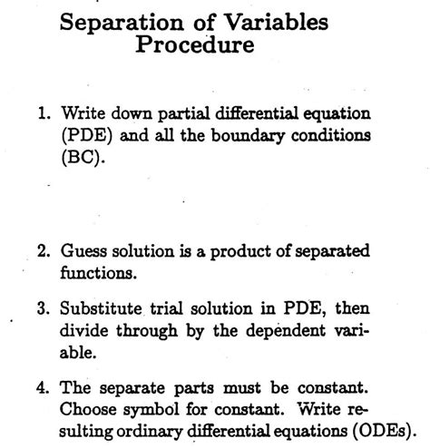 Solved Separation Of Variables Procedure Writ Solutioninn