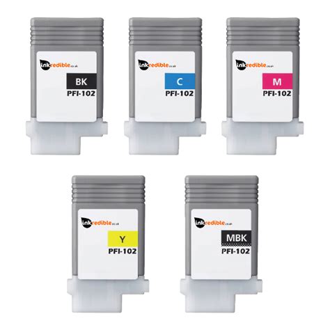 Buy Compatible Canon PFI 102 Multipack Ink Cartridges INKredible UK