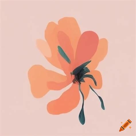 Minimalist Flower Painting With Pastel Colors On Craiyon