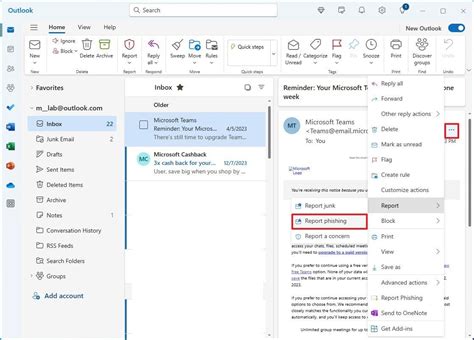 How To Report Phishing Emails To Microsoft In Outlook For Windows 11 Windows Central