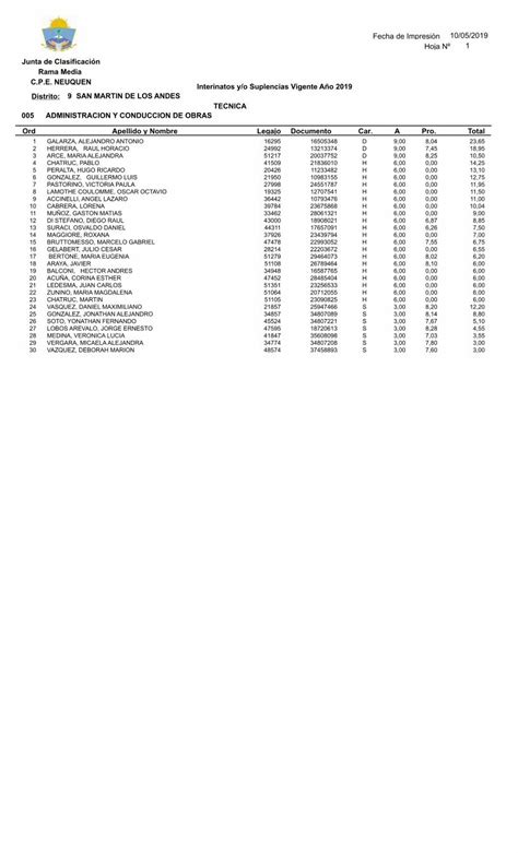 PDF C P E NEUQUEN Interinatos y o Suplencias Vigente Año 2019 29