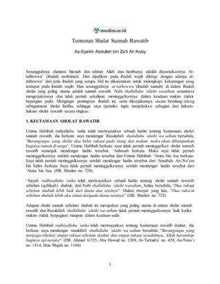 Tuntunan Shalat Sunnah Rawatib Pdf