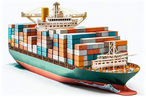 Close Up Of A Container Ship At Sea Generative Ai Generative Ai