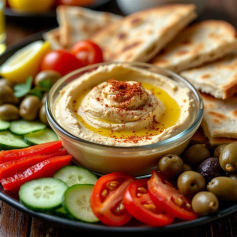 Mediterranean Hummus Platter Recipe Cookaifood