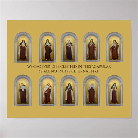 Catholic Carmelite Saints Nuns Priests Poster | Zazzle